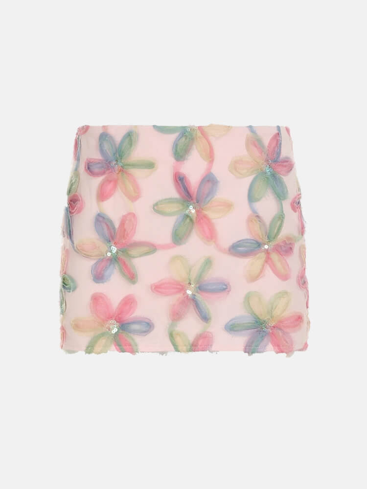 Flower Mini Skirt