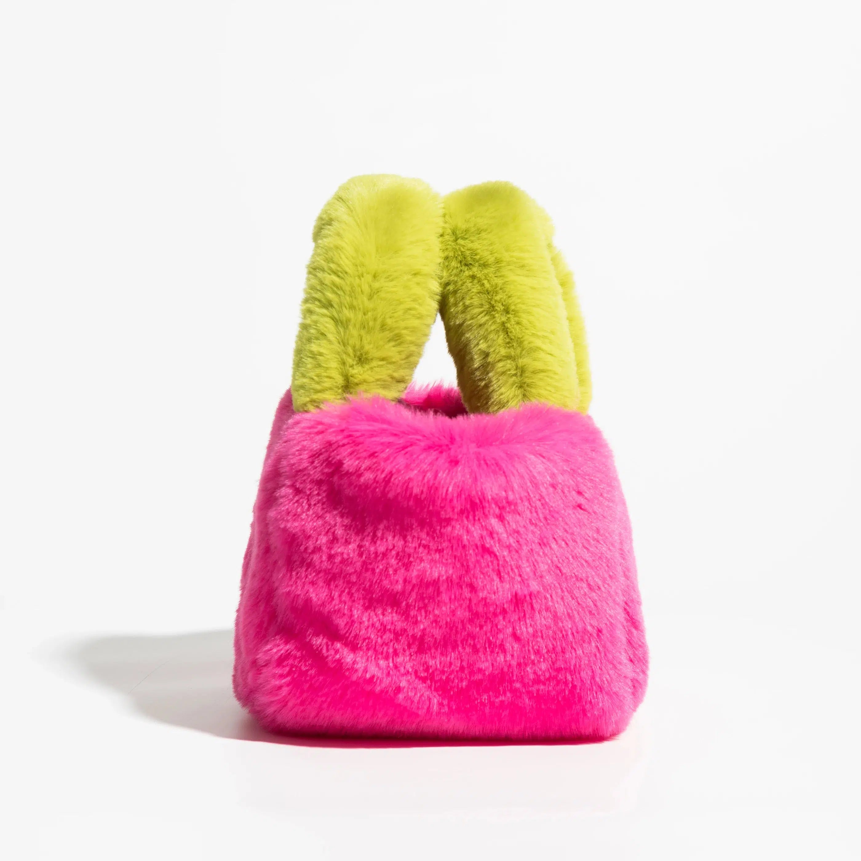 Fluffy Faux Fur Basket Handbag