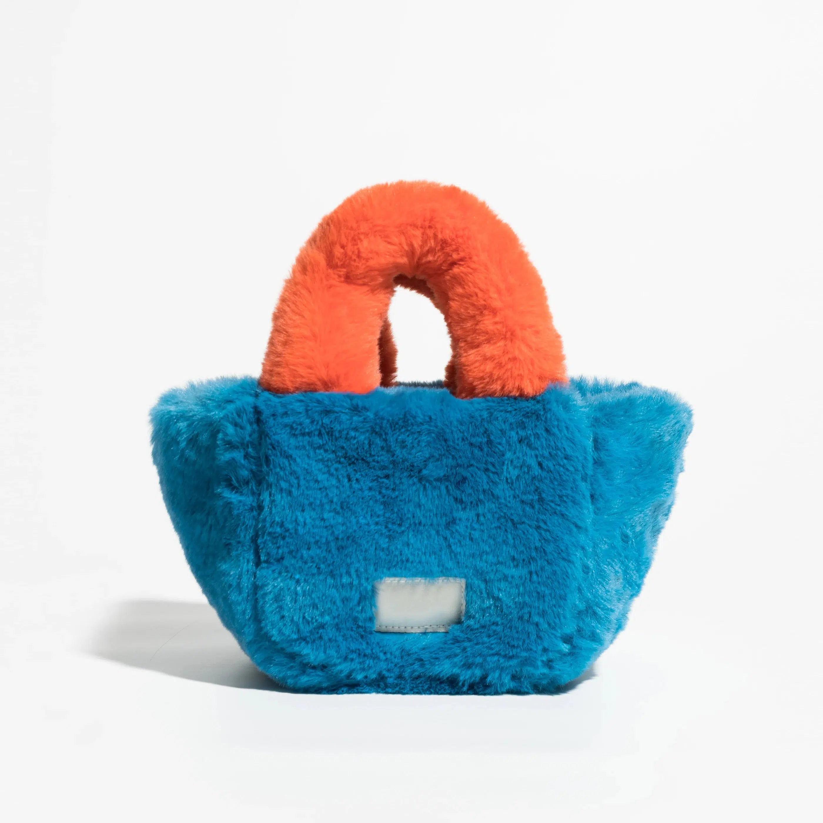 Fluffy Faux Fur Basket Handbag