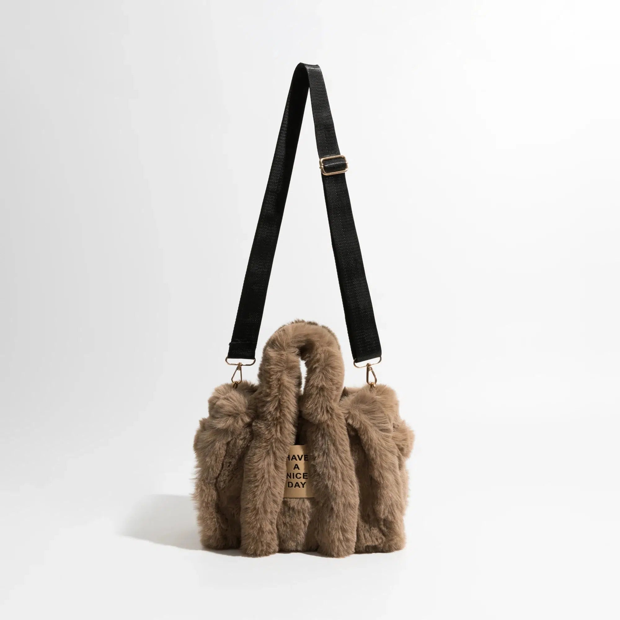 AKIRA - BEAR HUG FAUX FUR MINI TOTE BAG IN LIGHT PINK AKIRA - BEAR HUG FAUX FUR MINI TOTE BAG IN LIGHT PINK