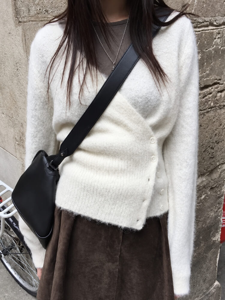 Fuzzy Wrap Cardigan