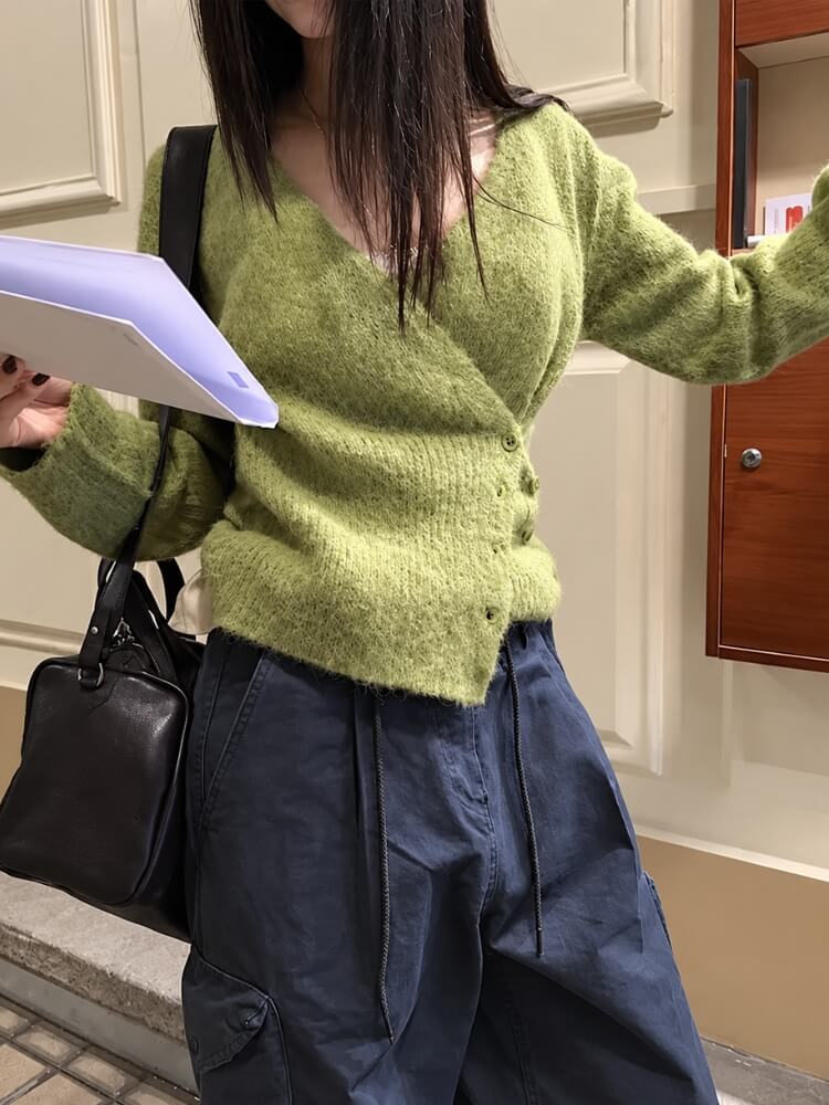 Fuzzy Wrap Cardigan
