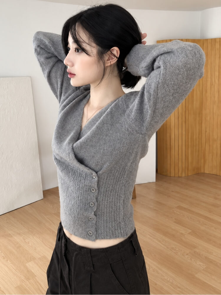 Fuzzy Wrap Cardigan