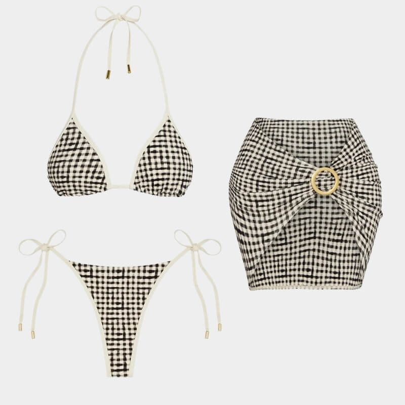 Gingham Bikini Set