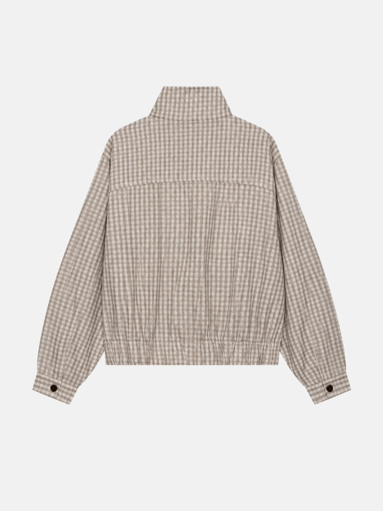 Gingham Zip Jacket