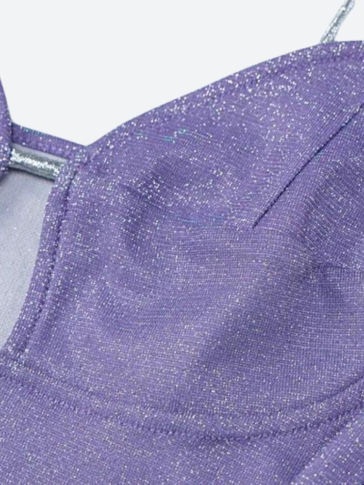 Glitter Cut Out Mini Dress - Litlookz Studio