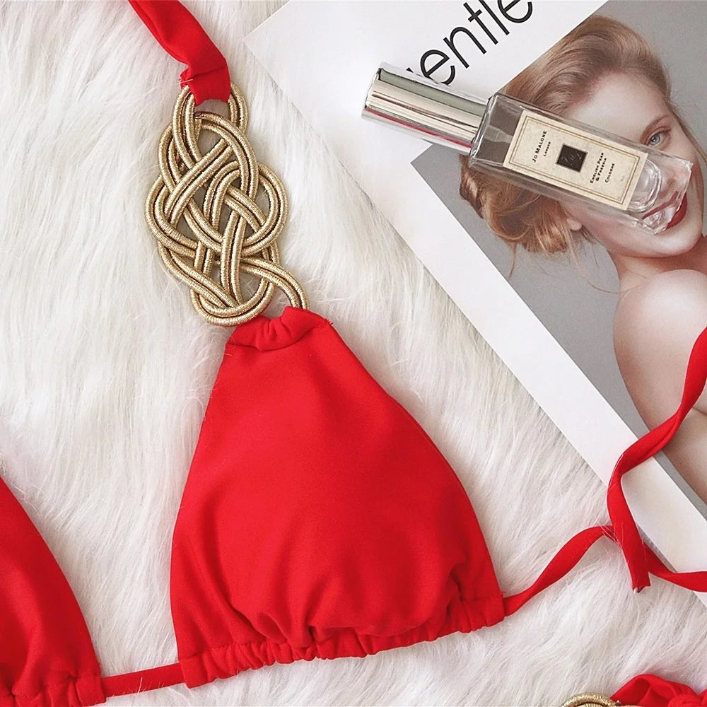 Gold Knot Bikini Set