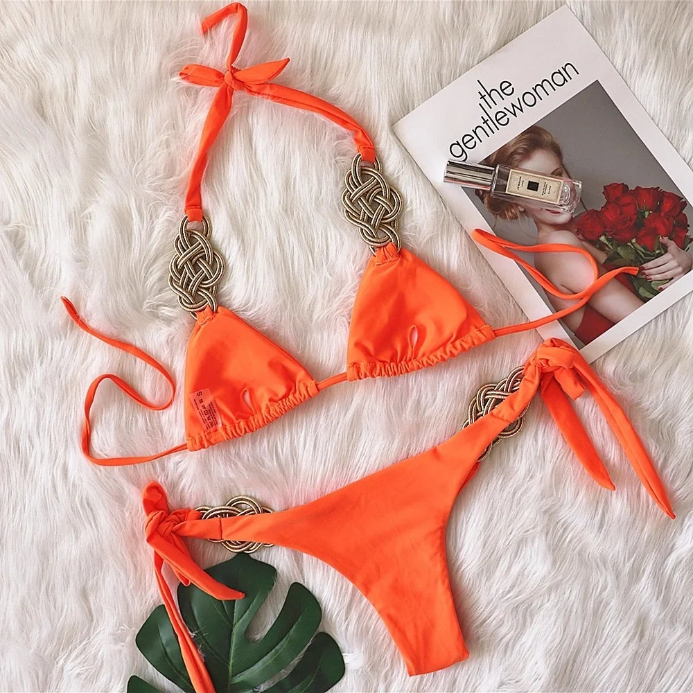 Gold Knot Bikini Set