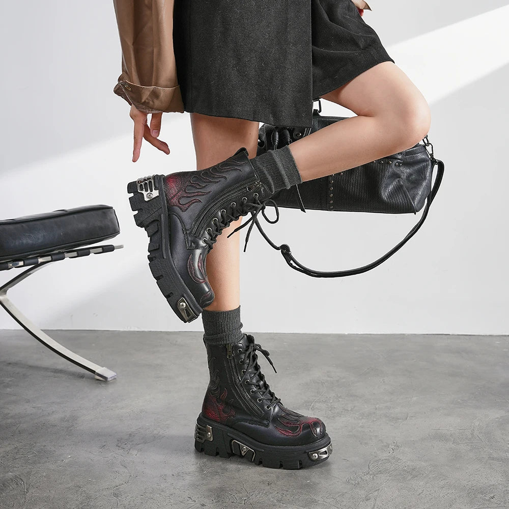 Goth Chunky Platform Boots