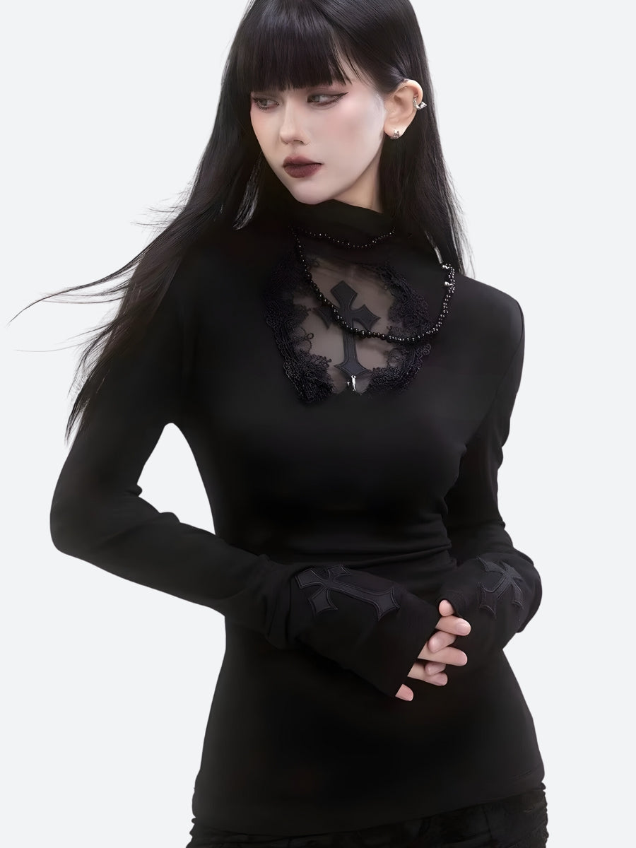 Goth Cross Top - Litlookz Studio