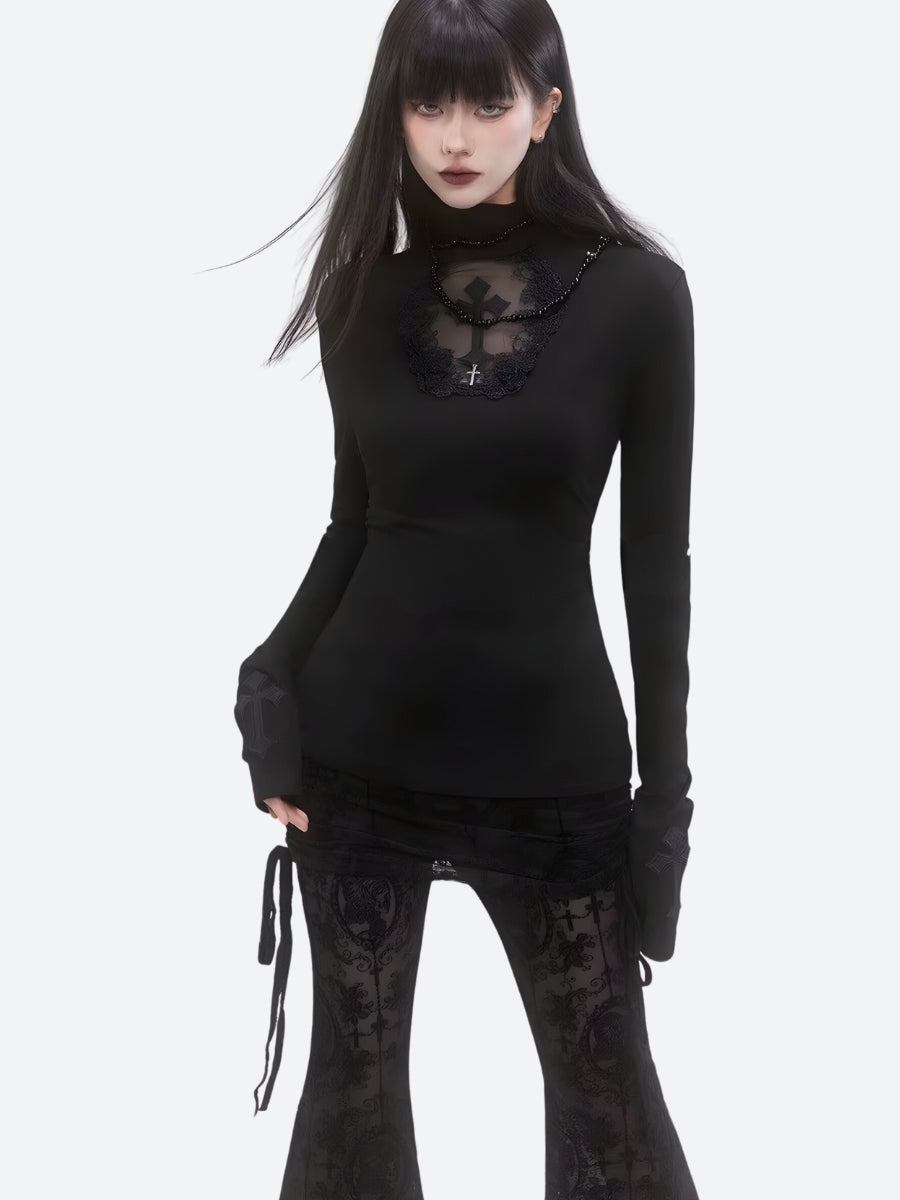 Goth Cross Top - Litlookz Studio