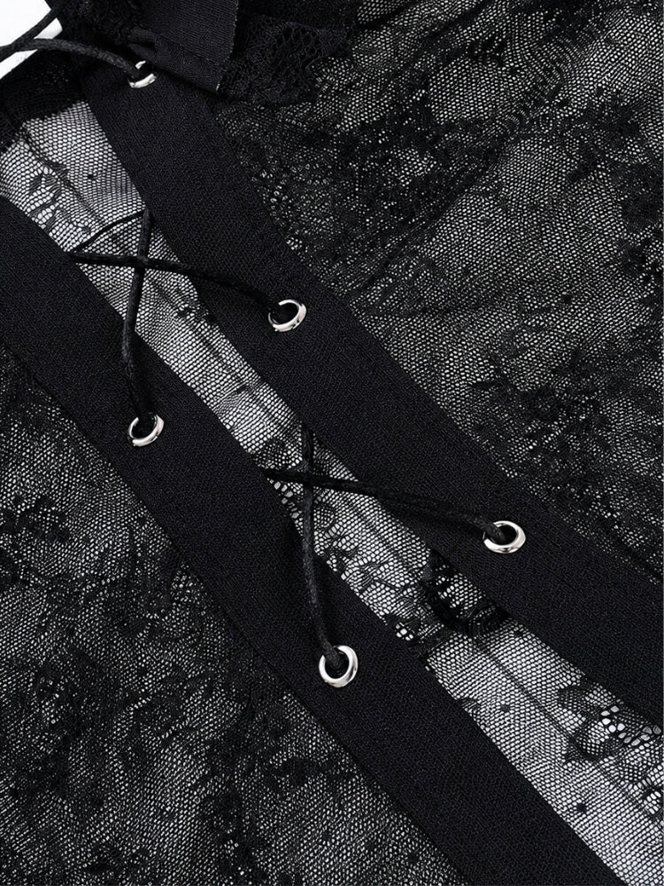 Goth Shadow Lace Top