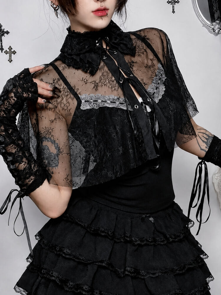 Goth Shadow Lace Top