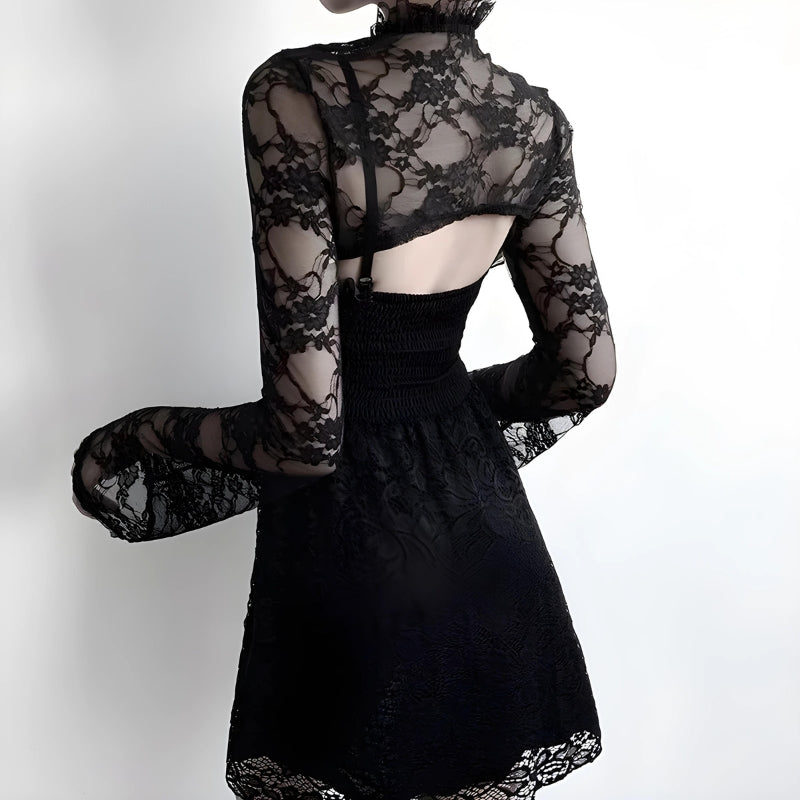 Goth Sheer Lace Bolero