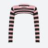 Goth Striped Knitted Shrug Sweater