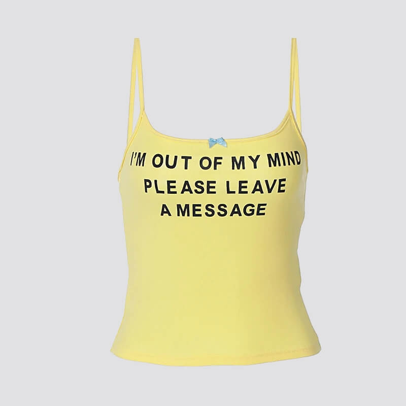 Graphic Text Tank Top