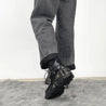 Grunge Belted Lace Up Platform Boots