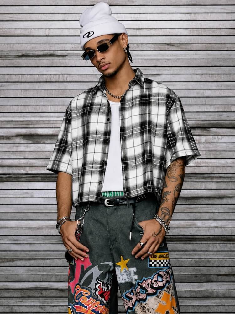 Grunge Checkered Shirt
