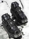 Grunge Chunky Metal Detailed Platform Boots