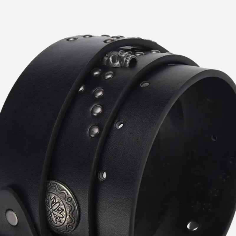 小物 LAST NEST CRACKED CROSS BELT / BLK sizeL LAST NEST Cracked