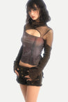 Grunge Cut Out Knitted Top