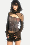 Grunge Cut Out Knitted Top
