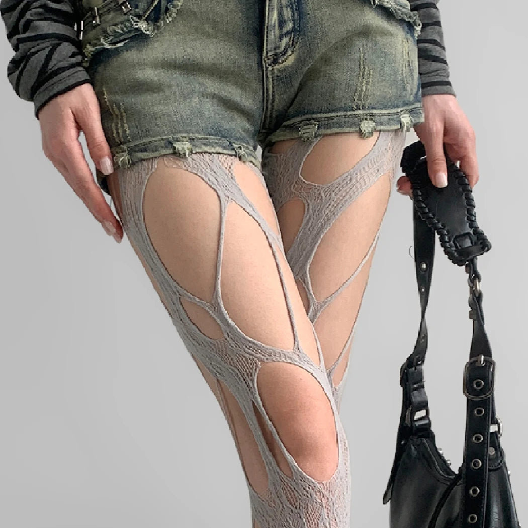 Grunge Cut-Out Tights