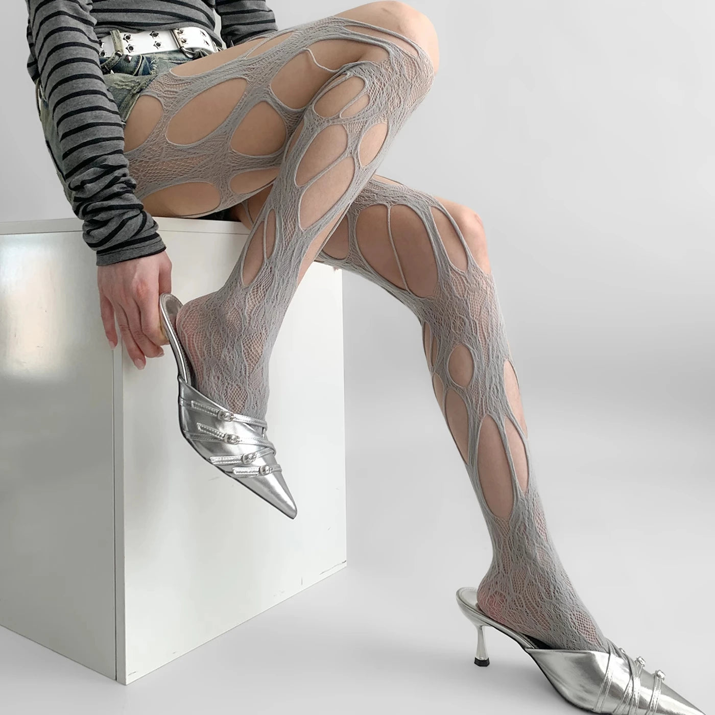 Grunge Cut-Out Tights