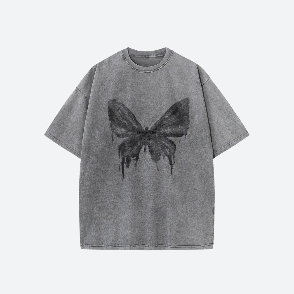 Grunge Distressed Butterfly Tee