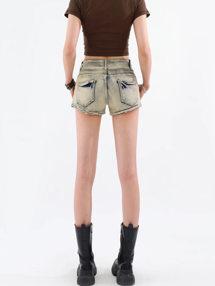 Grunge Distressed Denim Shorts