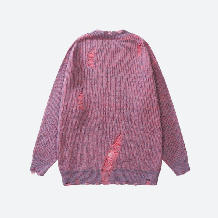 Grunge Distressed Knitted Sweater - Litlookz Studio