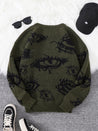 Grunge Eye Pattern Sweater