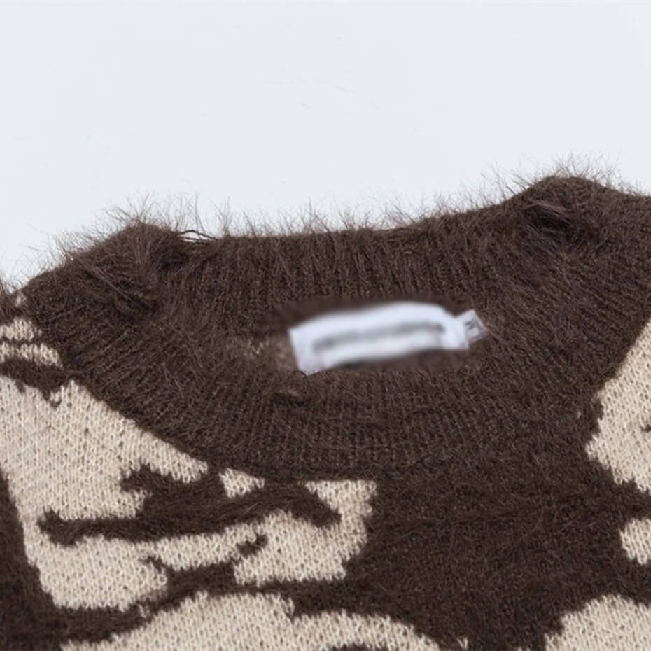 Grunge Face Pullover Sweater