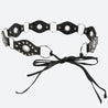 Grunge Faux Leather Lace Up Belt