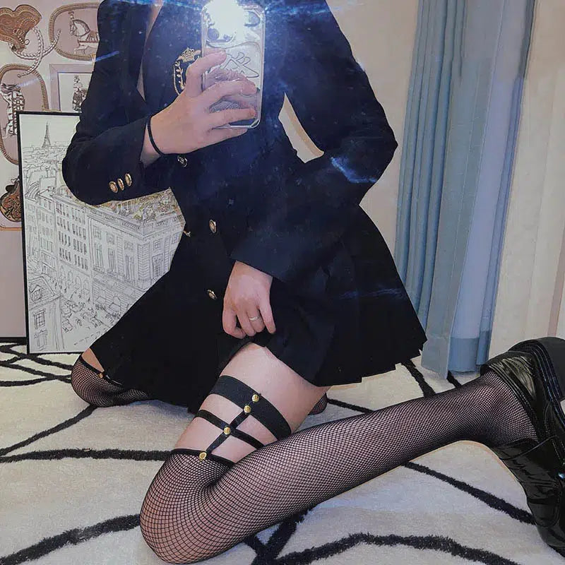 Grunge Fishnet Thigh High Socks Litlookz Studio
