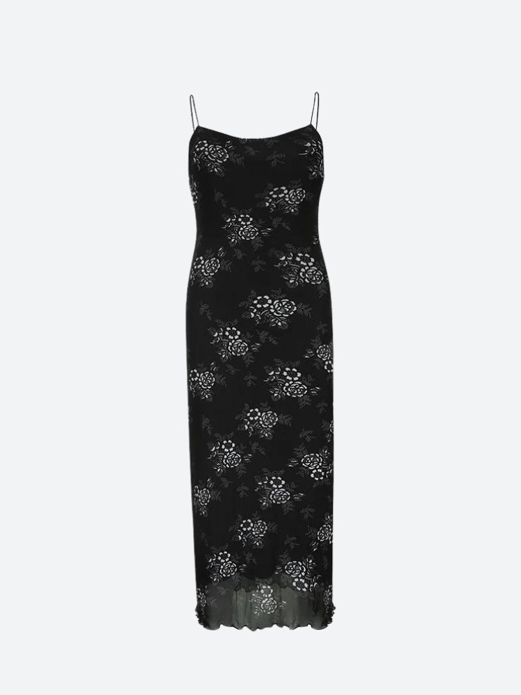 Grunge Floral Mesh Midi Dress - Litlookz Studio Grunge Floral Mesh Midi Dress - Litlookz Studio