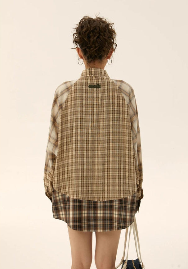 Multi Pattern Plaid Shirt