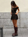 Grunge Off Shoulder Mini Dress
