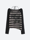 Grunge Striped Off Shoulder Top