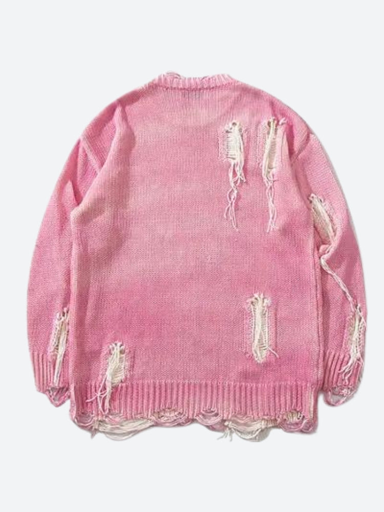 Grunge Tasseled Distressed Sweater