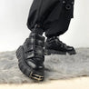Grunge Velcro Strap Platform Boots
