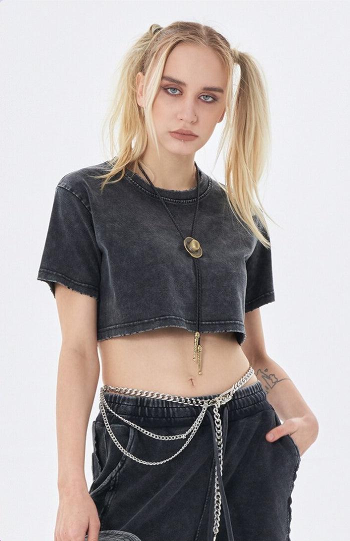 Grunge Washed Crop Top