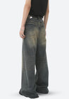 Grunge Wide Leg Denim Jeans