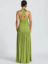 Halter Bodysuit & Maxi Skirt Two Piece Set
