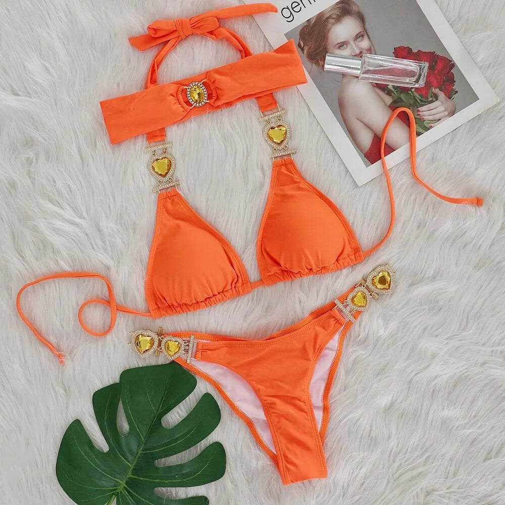Heart Chain Bikini Set