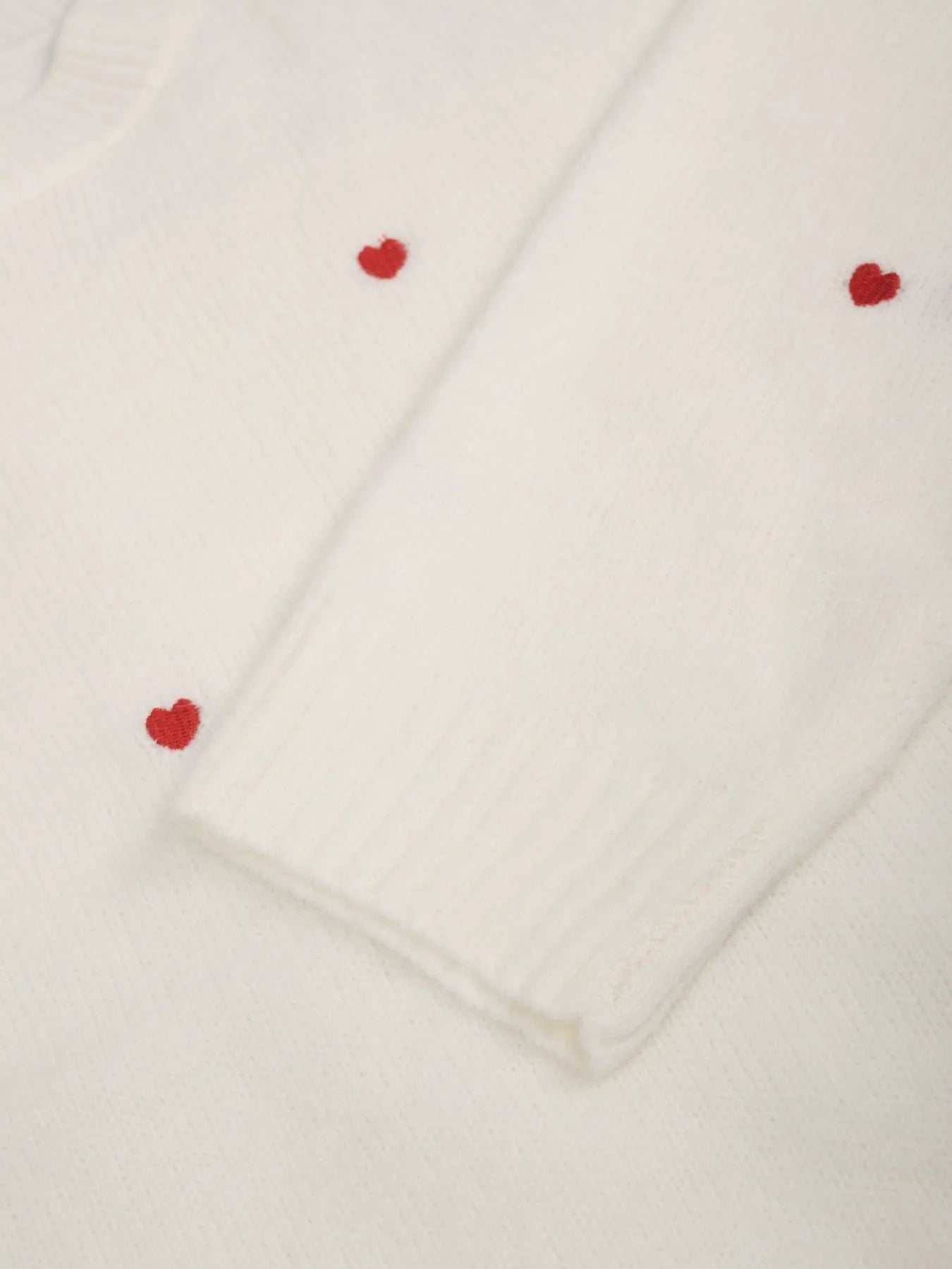 Heart Embroidered Sweater