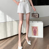 High Waist Belted Mini Shorts