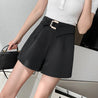 High Waist Belted Mini Shorts