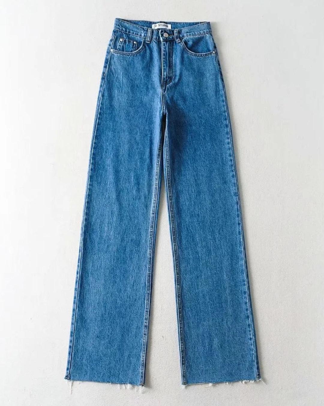 High Waist Casual Washed Jeans