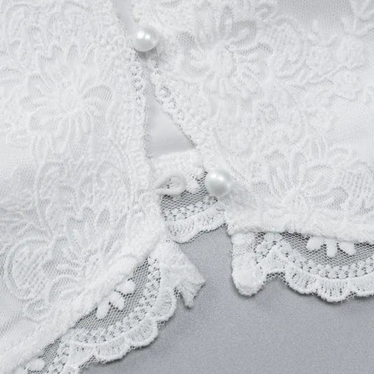 Hook Front Lace Trim Top